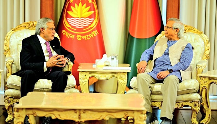 DPM Dar meets Bangladesh’s Muhammad Yunus to discuss ‘revival of old connections’