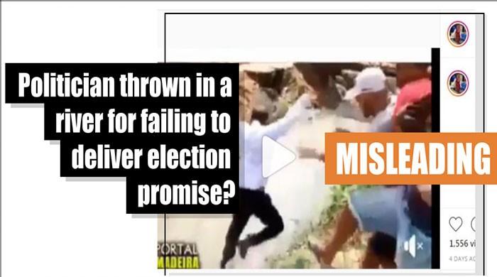 Fact-check: Politician thrown in a river for failing to deliver election promise?