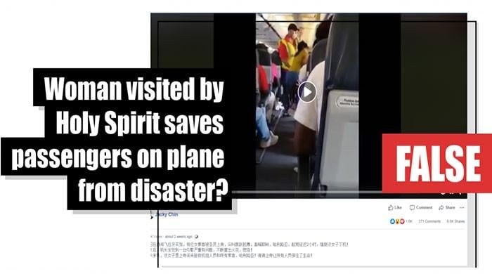 Fact-check: Woman visited by Holy Spirit saves passengers on plane from disaster?