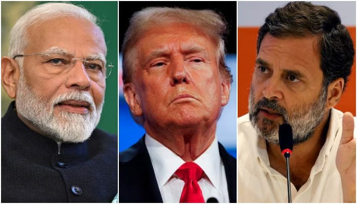 Rahul Gandhi says Modi can't resist Trump due to Adani probe
