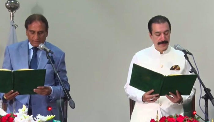 Raja Faisal Rathore sworn in as new AJK prime minister