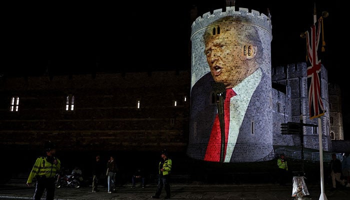 Trump touches down in Britain for high-profile state visit 1 Trump touches down in Britain for high-profile state visit